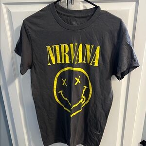 Nirvana Graphic T-Shirt in Black and Yellow